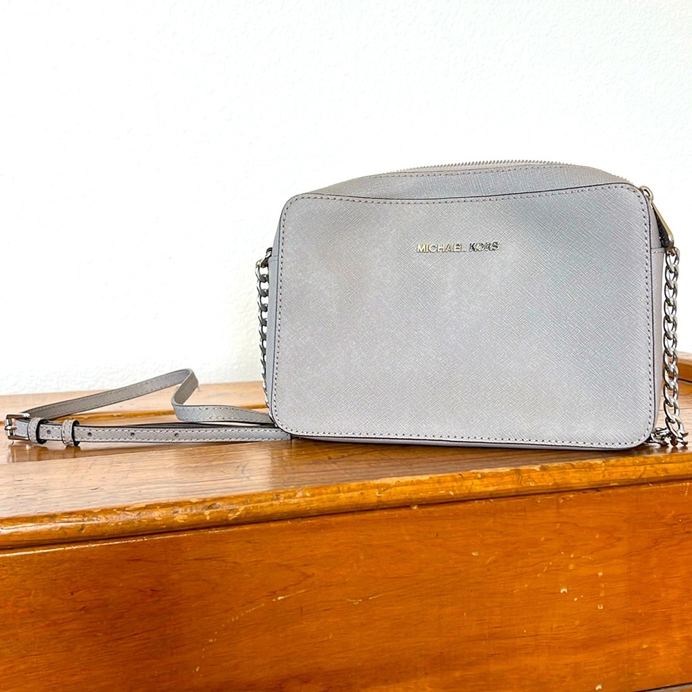 Michael Kors grey/silver crossbody